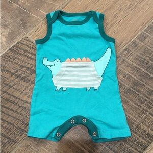 Cat & Jack Newborn Teal Dinosaur Bodysuit